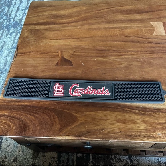 St.louis Cardinals bar Mat drip tray rubber used in bar baseball - Picture 7 of 9